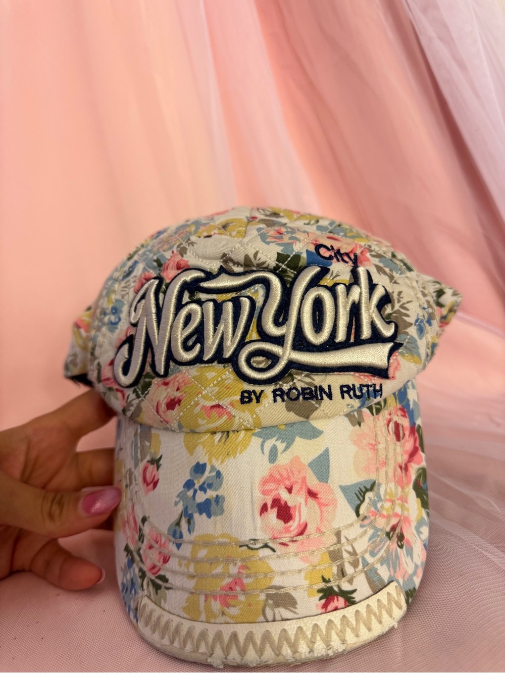 🧢Robin Ruth New York Floral Multicolor Unisex One Size Baseball Cap